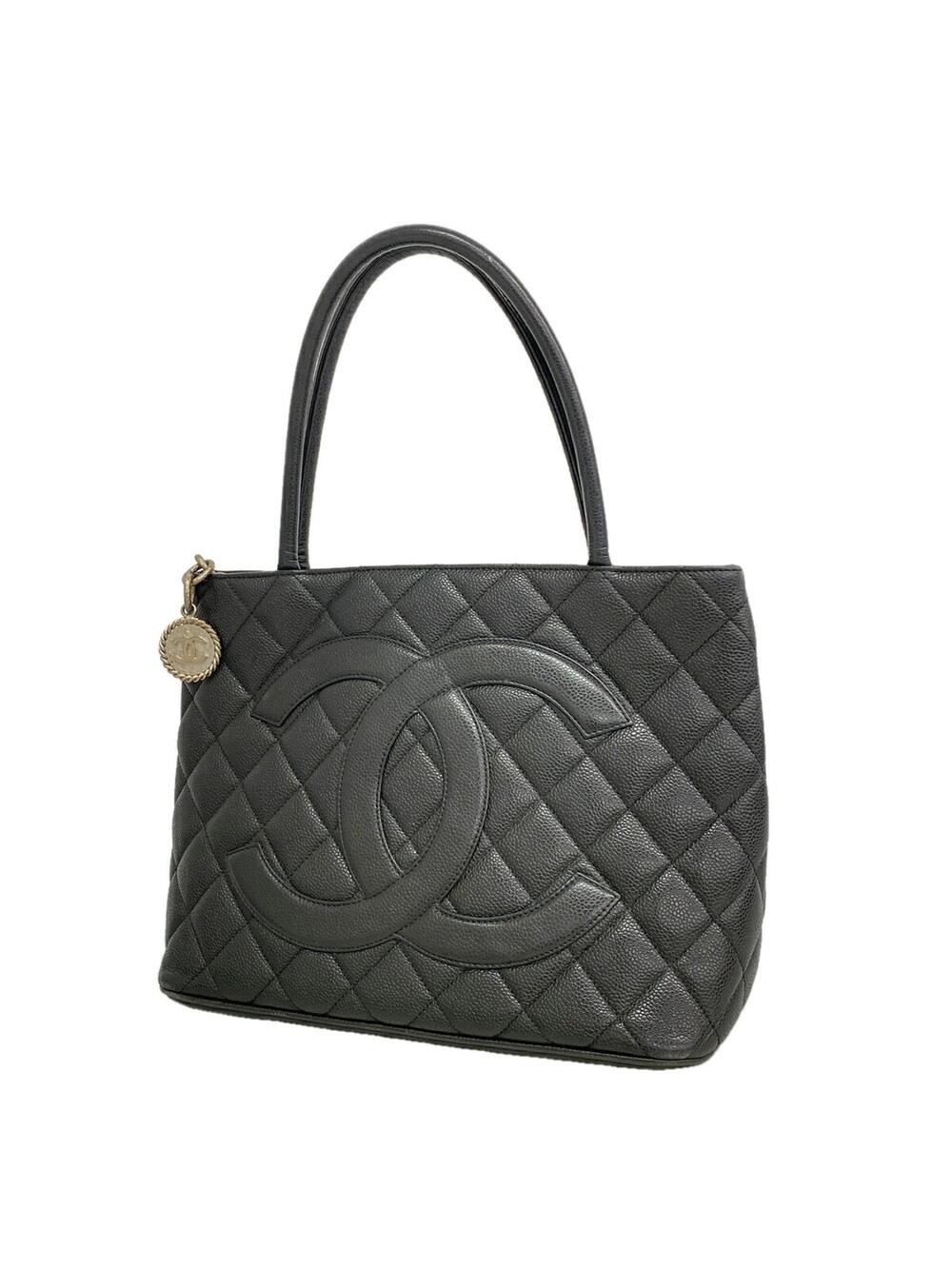 Chanel Medallion Tote Quilted Caviar #375372C22B